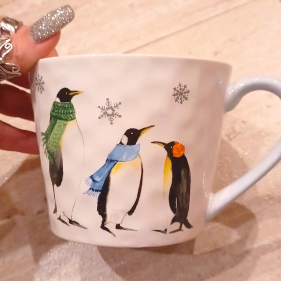 Harvest Green Studio Other - Harvest Green Studio Stoneware Dimpled Penguin Mug